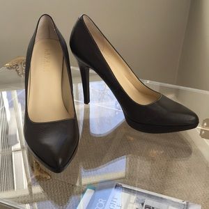 Lauren Ralph Lauren Brown Leather Platform Pumps